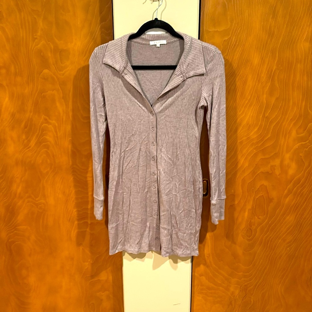 Z SUPPLY button down grey dress.